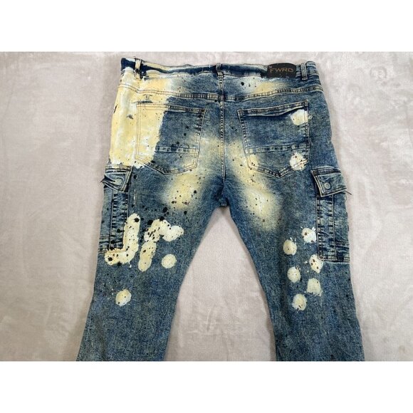 FWRD Buckle Up Super Distressed Thrashed Grunge Jeans Size 42 - Picture 8 of 10